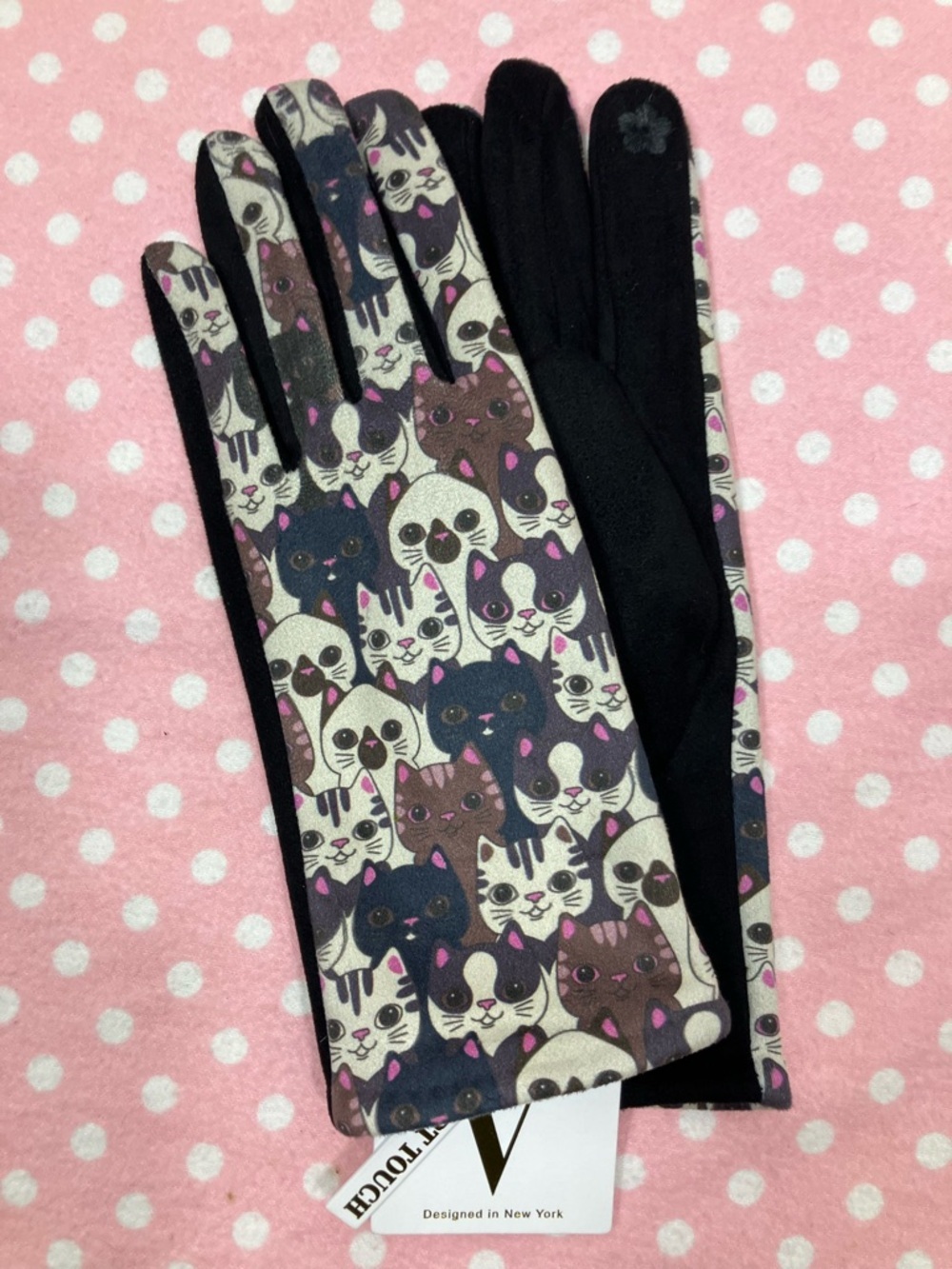 V Smart Touch Cat Gloves 7 - Medium